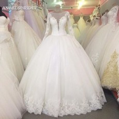 Angelsbrief 만화 compridas vestido de noiva vestido de noiva scoop pescoço apliques andar de comprimen, Vermelho, 16