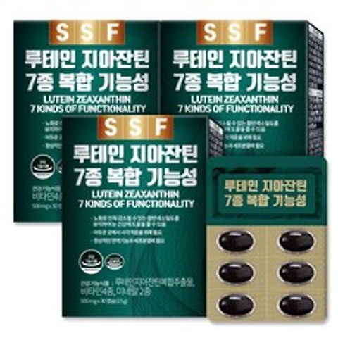 순수식품 루테인 지아잔틴 7종 복합기능성 아연 셀렌 500mgX90캡슐(3개월분), 90캡슐, 500mg