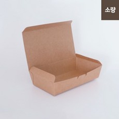 크라프트 일회용 종이 버거 김밥 떡 포장용기 ky도시락 1호(100개)