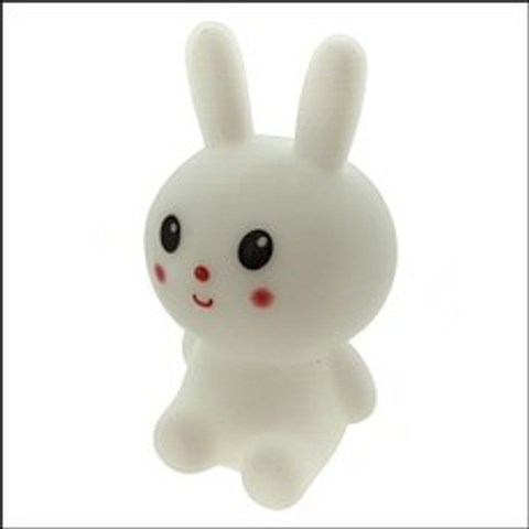 흰 토끼 삑삑이 인형 1개 DJC-119 토끼 물놀이장난감 어린이용품 욕실장난감 삑삑이, 본상품