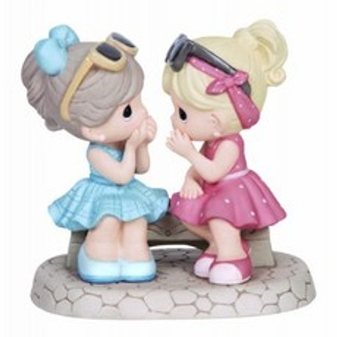 Precious Moments That s What Friends Are For Bisque Porcelain Figurine 134016 Blue, 단일옵션