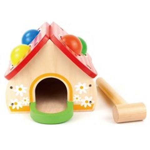 아기 유아 아동 원목 망치 공 치기 발달 놀이 장난감, 필수선택옵션