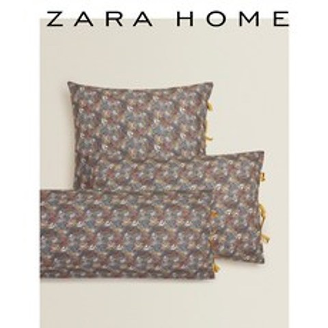 ZARA HOME 자라홈 코튼 디지털 플로럴 프린트 일회용 베개 커버 43656091999, 30cmX50cm, 색깔