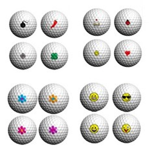 골프공 마킹 36가지 Fun& Variety 스티커 골프볼마킹, 32.클럽에이스
