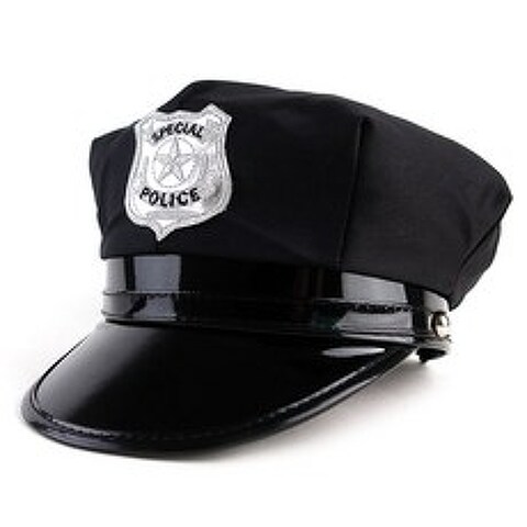 PARTYPANG 할로윈파티 분장소품 머리띠 모자 U43_경찰모자 [블랙], 단품