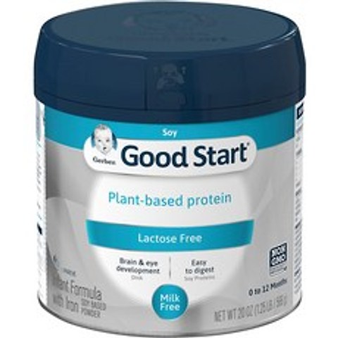 Gerber Good Start Plant Based Protein Infant Formula 거버 굿스타트 1단계 식물기반 소이 분유 20oz(566g)