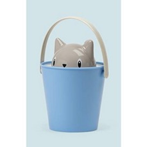 United Pets Crick-고양이 먹이 용기 이탈리아 산 도징 국자 포함 색상 회색 및 파란색 디자인 : Ste, 단일옵션
