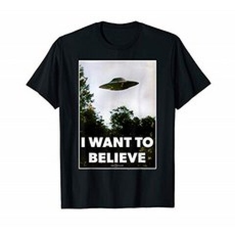 내가 믿고 싶은 X-Files UFO 포스터 티셔츠, 단일옵션