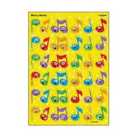 Trend Enterprises Inc. Merry Music Sparkle Stickers 72 ct, 본상품