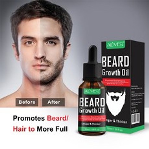 Natural Beard Growth Oil Essential Fuller Thicker Beard Organic Mustache Softener Beard Care Produc, 1개, CHINA