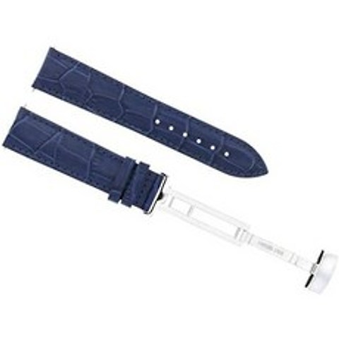 Ewatchparts 19MM Leather Watch Strap Band Clasp Omega SEAMASTER 1155 REF 175.0084 Blue 1A PROD22000