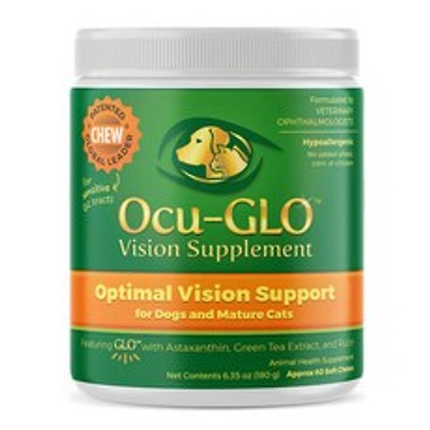 Ocu-GLO 오큐글로 반려동물 눈 영양제 소프트 츄 60개입 Ocu-GLO Optimal Vision Support Soft Chews 60 Ct