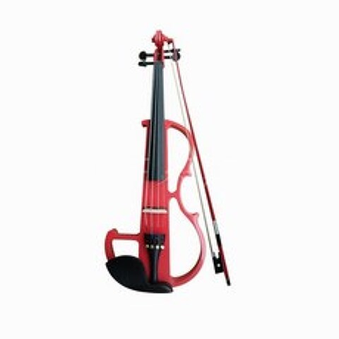 -전자 바이올린 /고급 흑백 연습 초보자 성인 4/4 전기 음향 바이올린 악기, 03 빨간