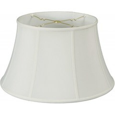 영국직배송 로열 디자인 얕은 드럼 벨 빌리오테 벽 램프 쉐이드 - 흰색 - 8 x 12.5 x 7.6, 단일옵션