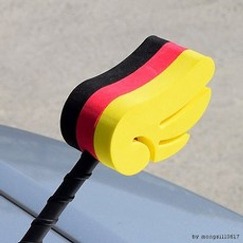 자동차안테나인형 독일국기 안테나볼 (3색/화이트), 올화이트