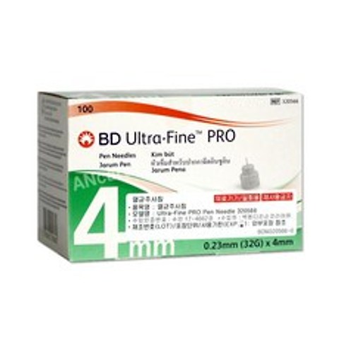 BD 울트라 파인 프로 펜니들 Ultra-Fine PRO 32G 4mm 1박스 100개