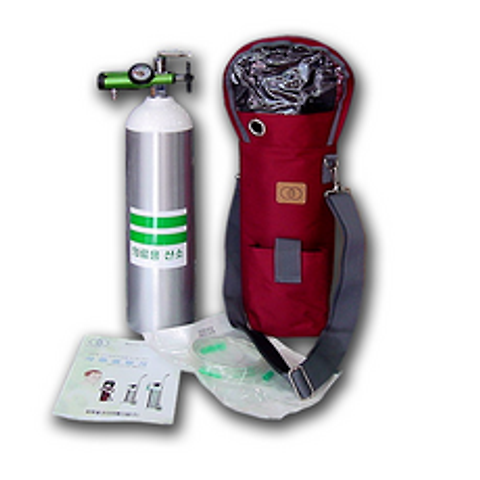 [OGR870] 산소호흡기 휴대용 (2.8L 11x52cm 3.5kg O2 캐뉼라 가방포함 색상랜덤)