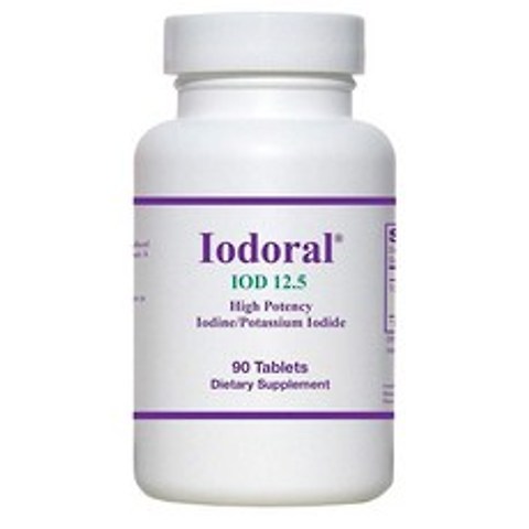 Optimox Corporation Iodoral 12.5 IOD Iodine Potassium Iodide 옵티목스 코퍼레이션 이오도랄 12.5mg 고함량 요오드 90정, 1개