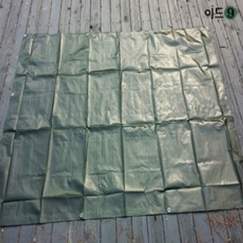이드나인 카키 텐트바닥 캠핑방수포 타포린시트3.9x5.5 대형그라운드시트, 단품
