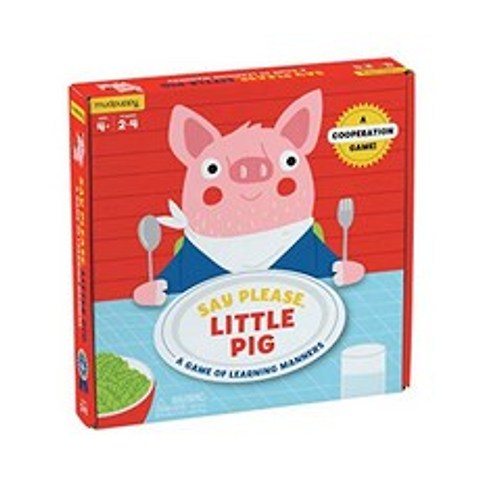 Mudpuppy Say Please Little Pig 보드 게임 – 2-4 인용 4 세 이상용-재미있는 게임으로 매너 팀 빌딩, 단일옵션