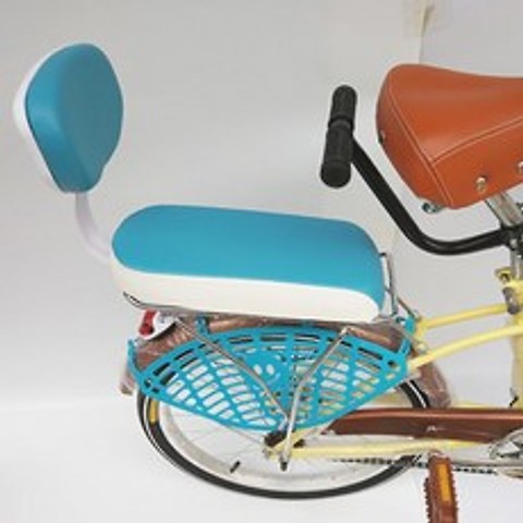 BRAND 자전거 짐받이 뒷자리 등받이 쿠션 어린이 보조의자, 의자 + 손잡이 개, 스카이 블루