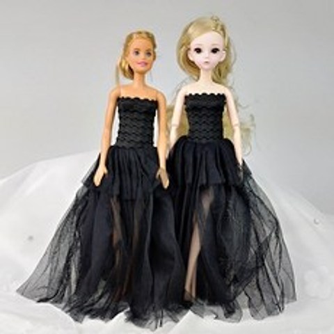 인형옷 드레스 캐주얼, F_1.드레스-블랙