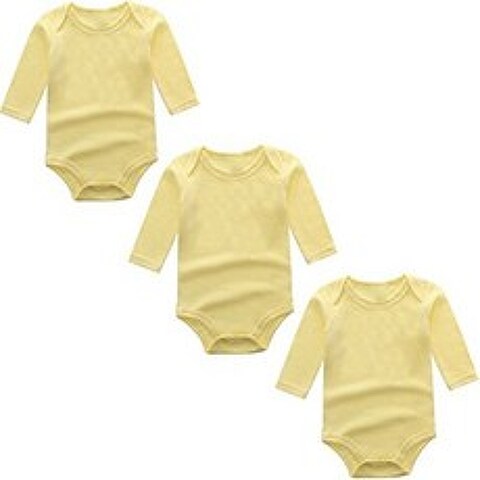 BINIDUCKLING Body for Baby Girl 속옷 Pack of 3 Yellow 9 Months, 단일옵션