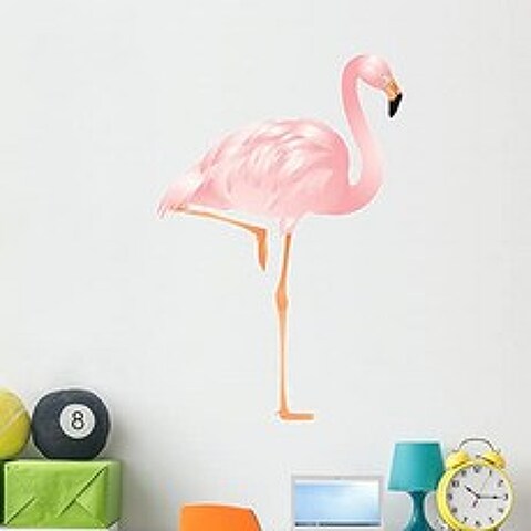 Wallmonkeys Flamingo Vector Wall Decal Peel and Stick Animal Graphics ( (48