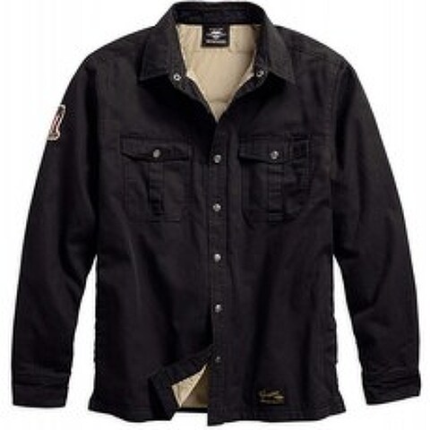 할리 데이비슨 공식 남성용 # 1 정품 클래식 셔츠 자켓 블랙 XL
