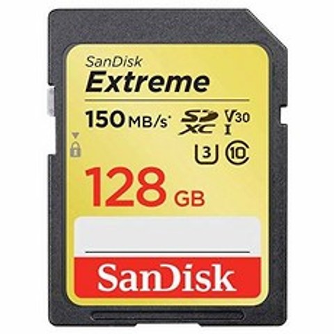 SanDisk 128GB Extreme SDXC UHS-I Card - C10 U3 V30 4K UHD /978063, 상세내용참조