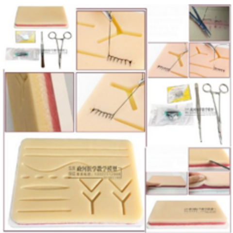 [해외직구] suture set 슈처 연습 세트 실리콘 모형 홀더 포셉, A세트