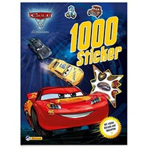Disney Cars 3 : 1000 스티커 : 많은 퍼즐과 색칠 공부 페이지, 단일옵션