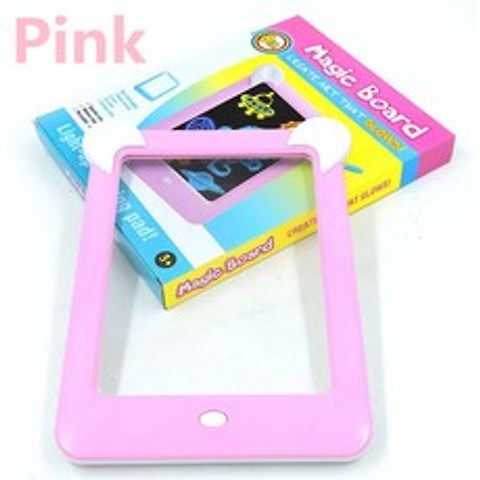 펜으로 3D 매직 드로잉 보드 스케치 패드 태블릿 라이트 효과 퍼즐 보드 크리 에이 티브 키즈 선물 LED 조명 글로우 아트 드로잉 완구, 1PCS Pink Board Set_2