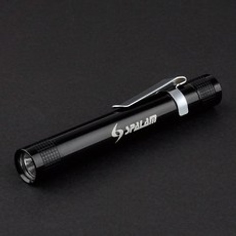 스파램 펜 미니 LED 라이트, 블랙, 1개