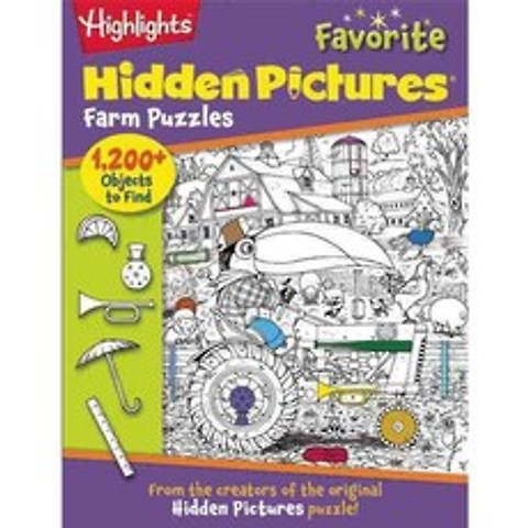 (영문도서) Highlights Hidden Pictures Favorite Farm Puzzles, Highlights for Children