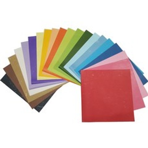 [바이오피스M] 큰 색 한지 단색 혼합 색종이 종이접기 전통지 포장지 30 X 30cm, (혼합:20색)