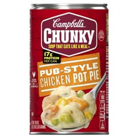 캠벨스 청키 펍-스타일 치킨 팟 파이 수프, 533g, 1개