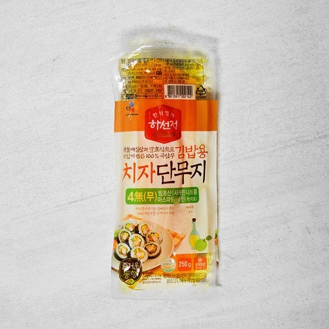 하선정 김밥용 치자 단무지, 250g, 1개
