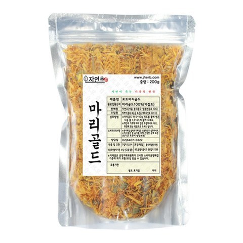 자연초 메리골드 꽃잎차, 200g, 1개