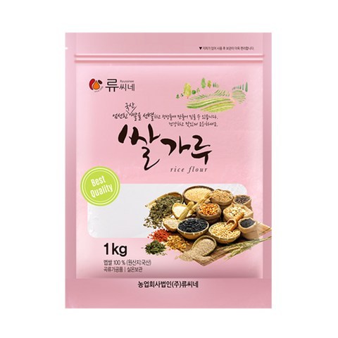 류씨네 쌀가루 국산, 1kg, 1개