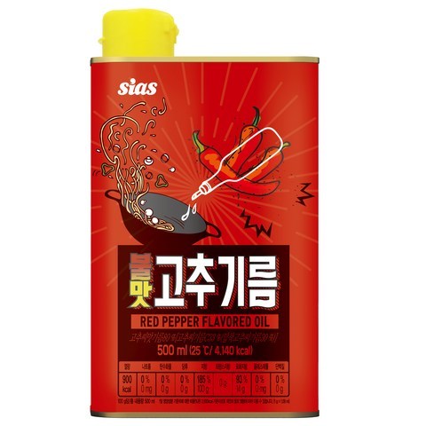 시아스 불맛고추기름, 500ml, 1개