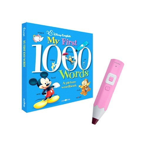 디즈니 1000 단어 사전 + 레인보우 세이펜 핑크 32G, 블루앤트리