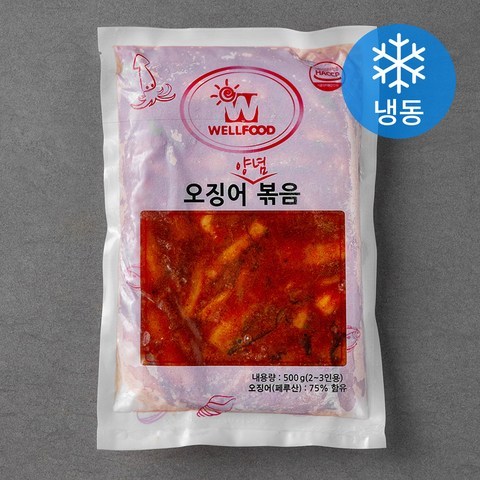 현이푸드빌 오징어양념볶음 (냉동), 500g, 1봉