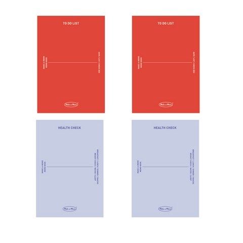 페이퍼리안 메이크 어 메모 메모북 투두리스트 + 건강관리, 혼합색상, 2세트