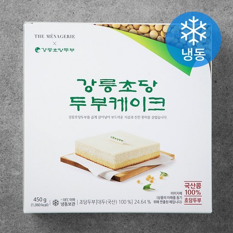 메나쥬리 강릉초당두부 케이크 (냉동), 450g, 1개
