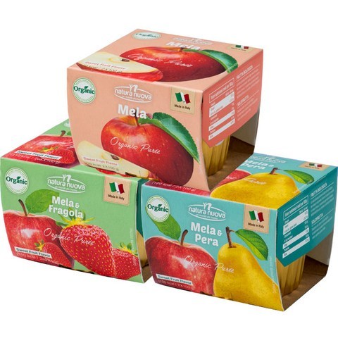 네츄럴누바 생과일 퓨레 달콤팩 200g x 3종 세트, 사과, 딸기, 사과 + 배 혼합맛, 1세트