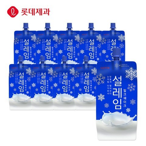 [본사직영]롯데제과 설레임 밀크쉐이크 X 10개 아이스크림, 160ml