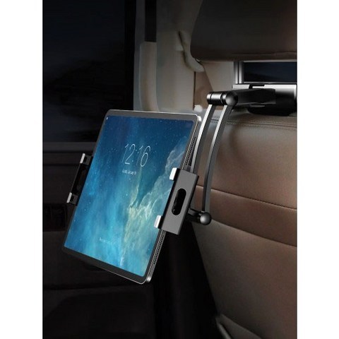 디앤아이 차량용 태블릿 뒷좌석 거치대 핸드폰 헤드레스트 갤럭시탭 s7 아이패드 12.9 거치대, 블랙