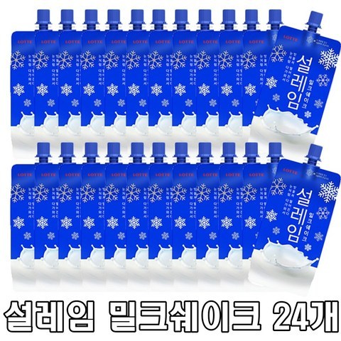 롯데제과 설레임 밀크쉐이크 24개 (1박스) 아이스크림, 1box, 160ml