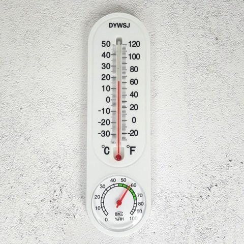깨비온습도계 벽걸이 수은 온도계 습도계-아날로그, 단품